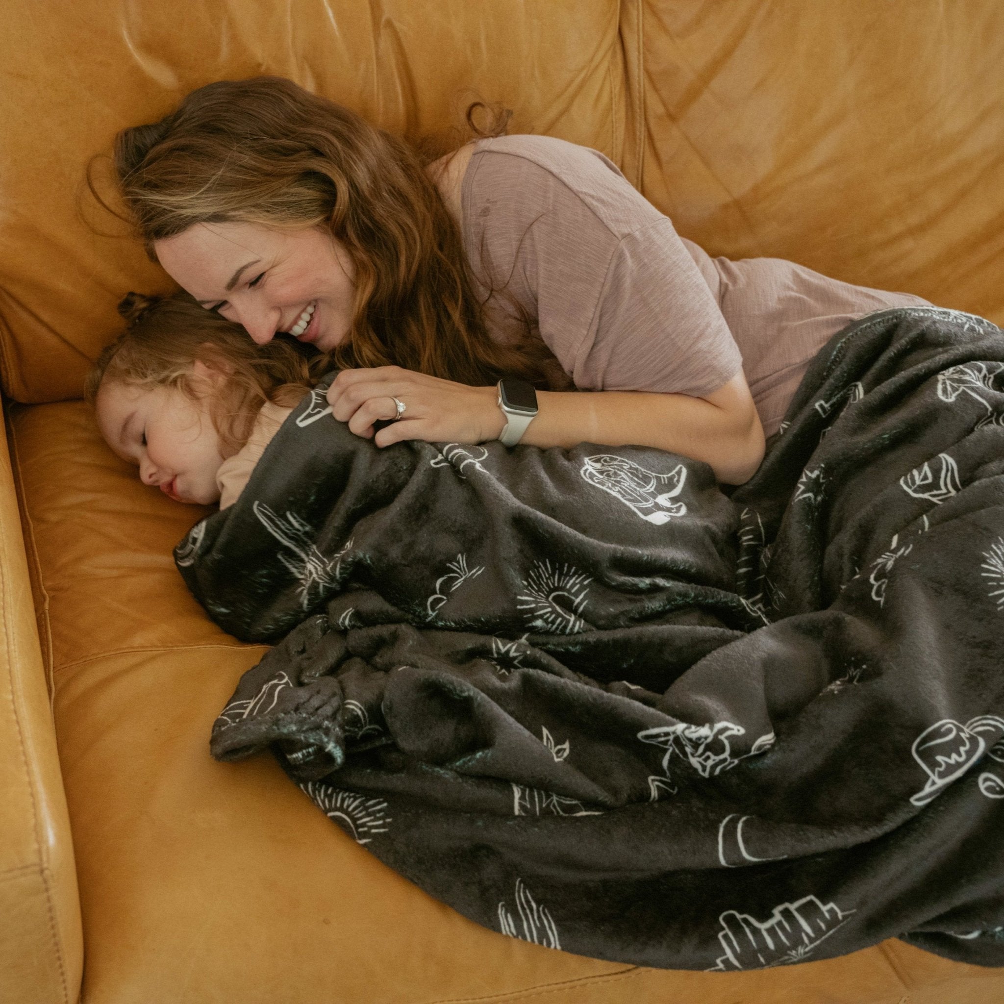 Western Double Sided Throw Blanket