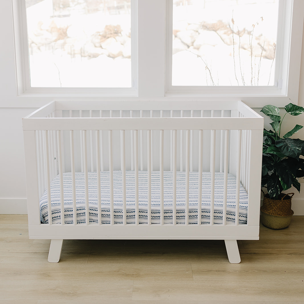 Western Stripe Classic Muslin Crib Sheet