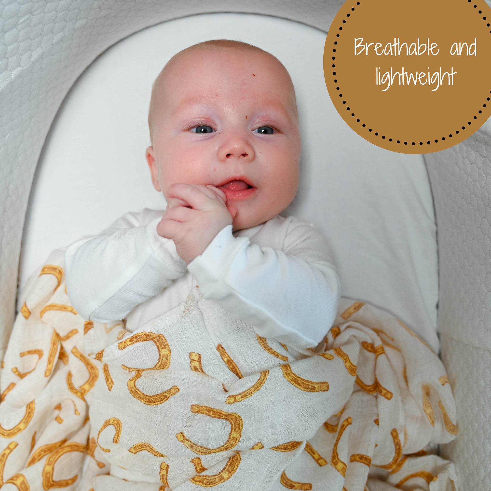 Lucky Horseshoe Swaddle Blanket