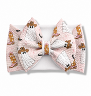 Halloween Western Ghost Baby Headwrap Bow