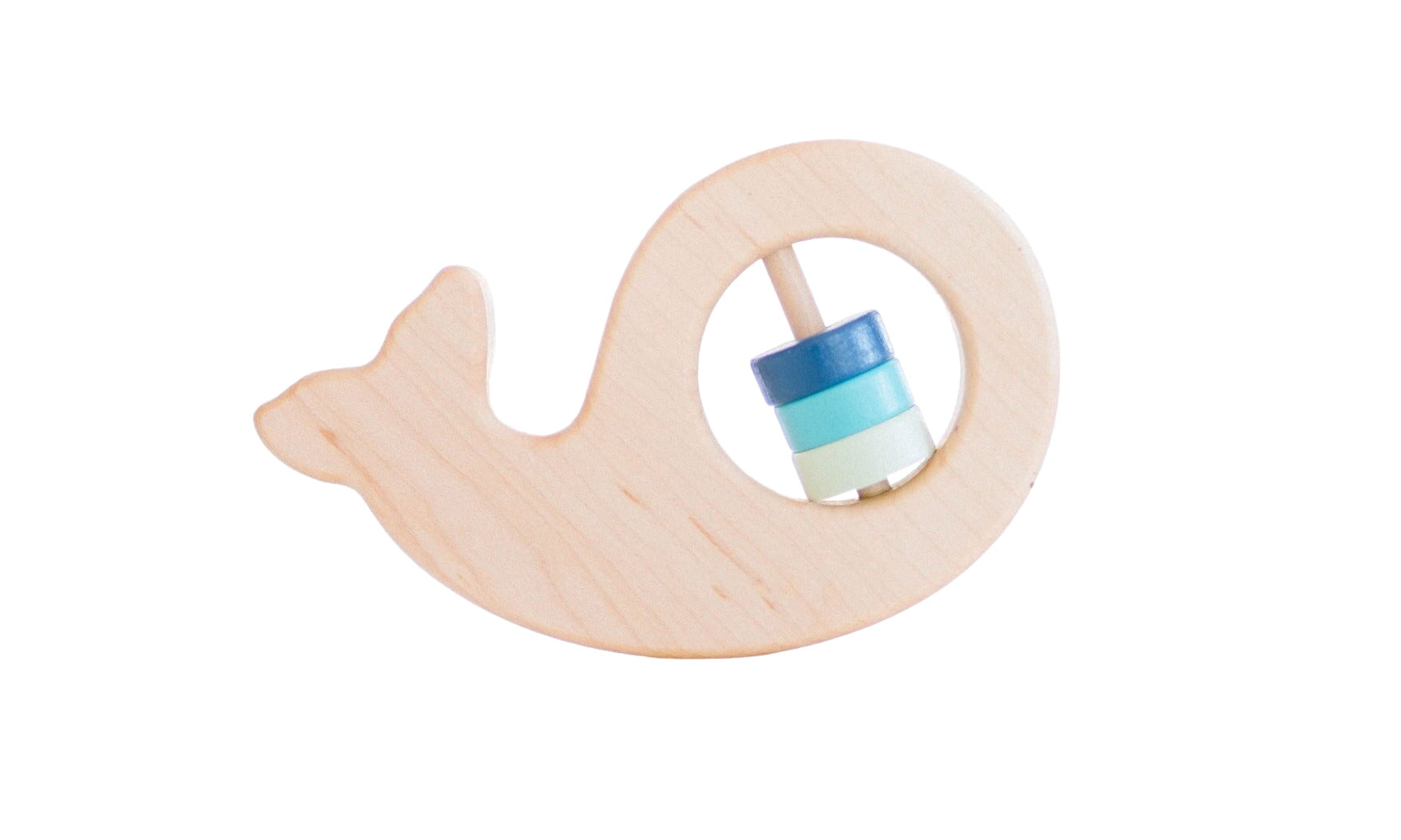 Whale Wooden Baby Rattle