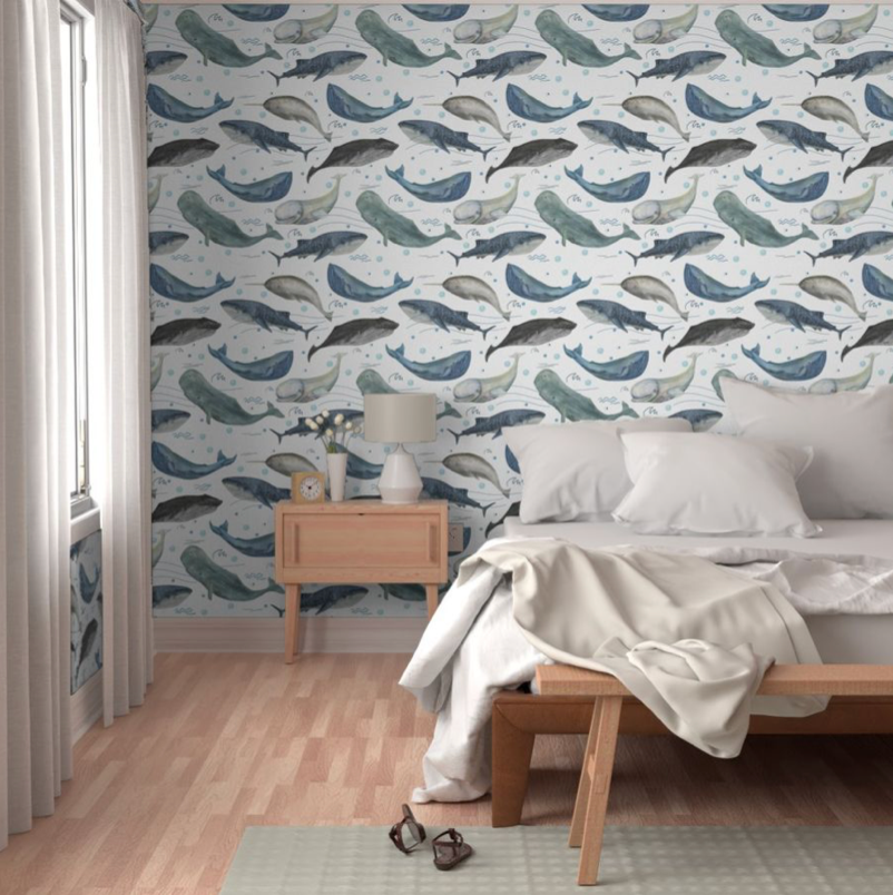 Butterflies & Wild Flowers Wallpaper - Nursery Wall Decor Wallpapers