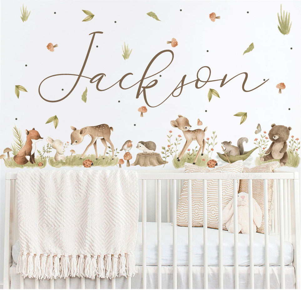 Woodland Creatures - Fabric Nursery Wall Art Decals