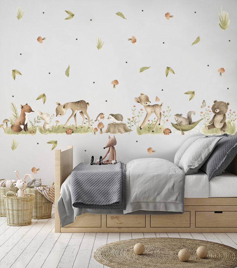 Woodland Creatures - Fabric Nursery Wall Art Decals