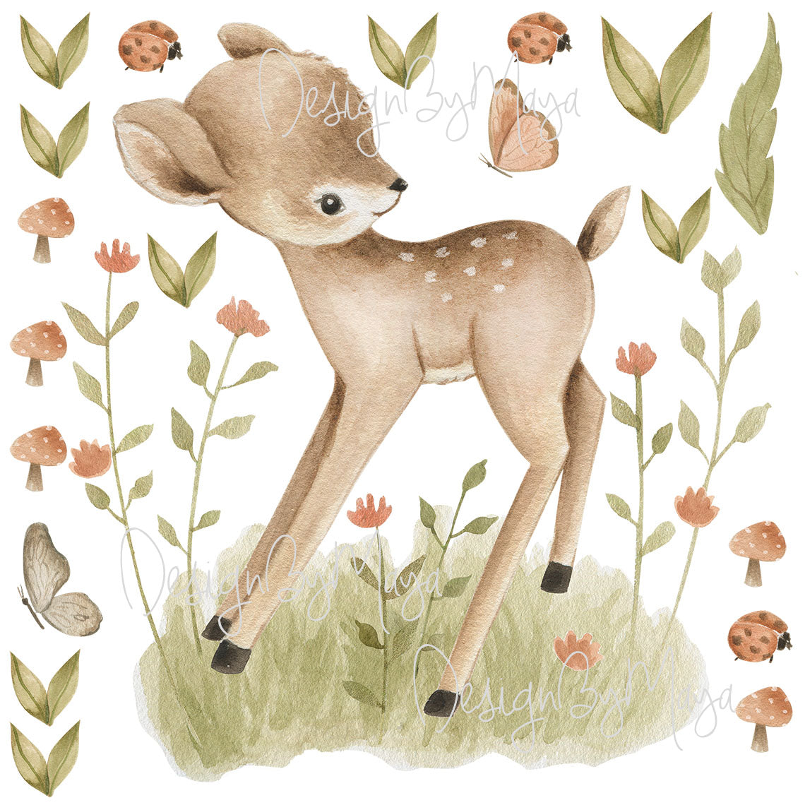 Woodland Creatures - Fabric Nursery Wall Art Decals