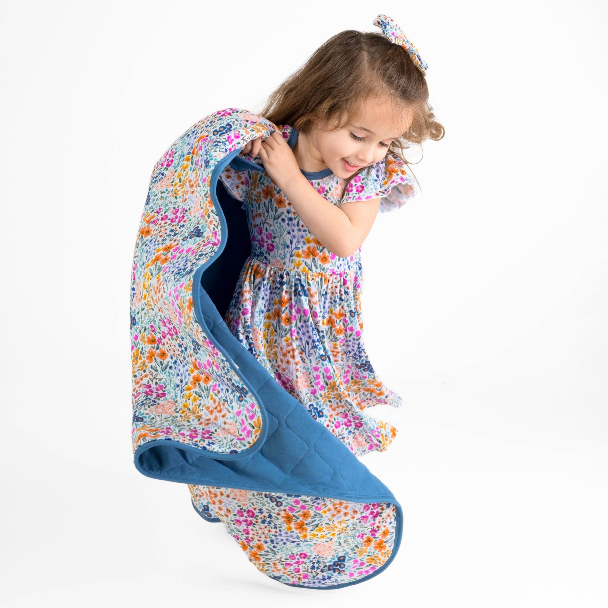 Whispering Wildflowers Mini Quilted Blanket