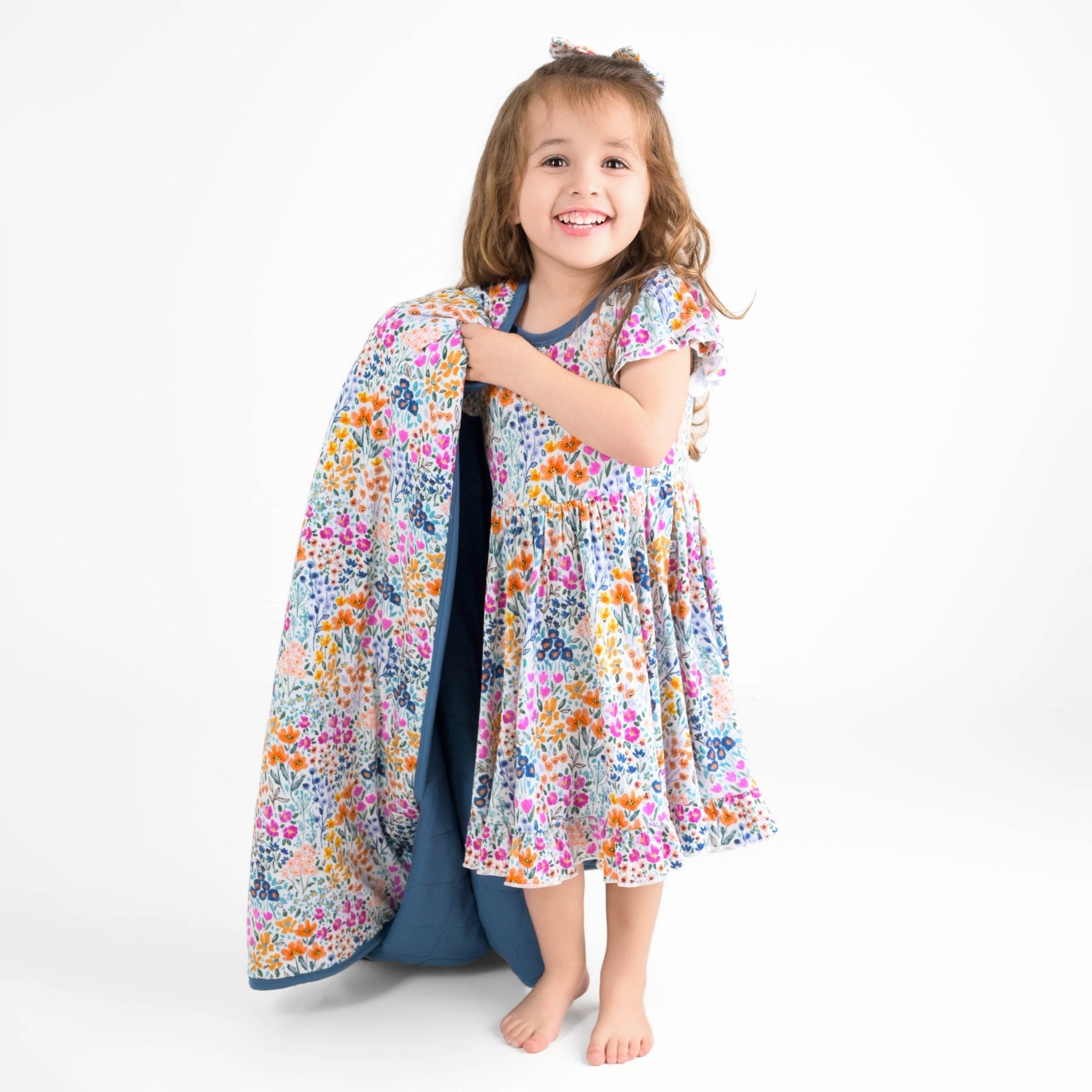 Whispering Wildflowers Mini Quilted Blanket