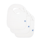 Cotton Muslin Classic Bib 3 Pack - White