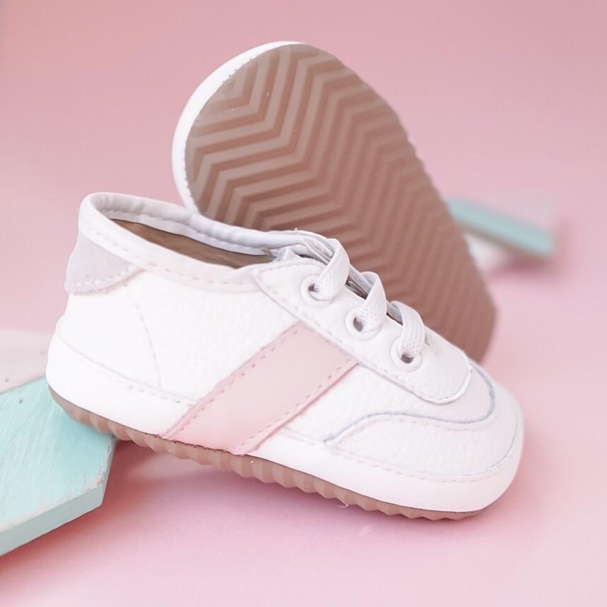 White And Pink Love Bug Sneaker