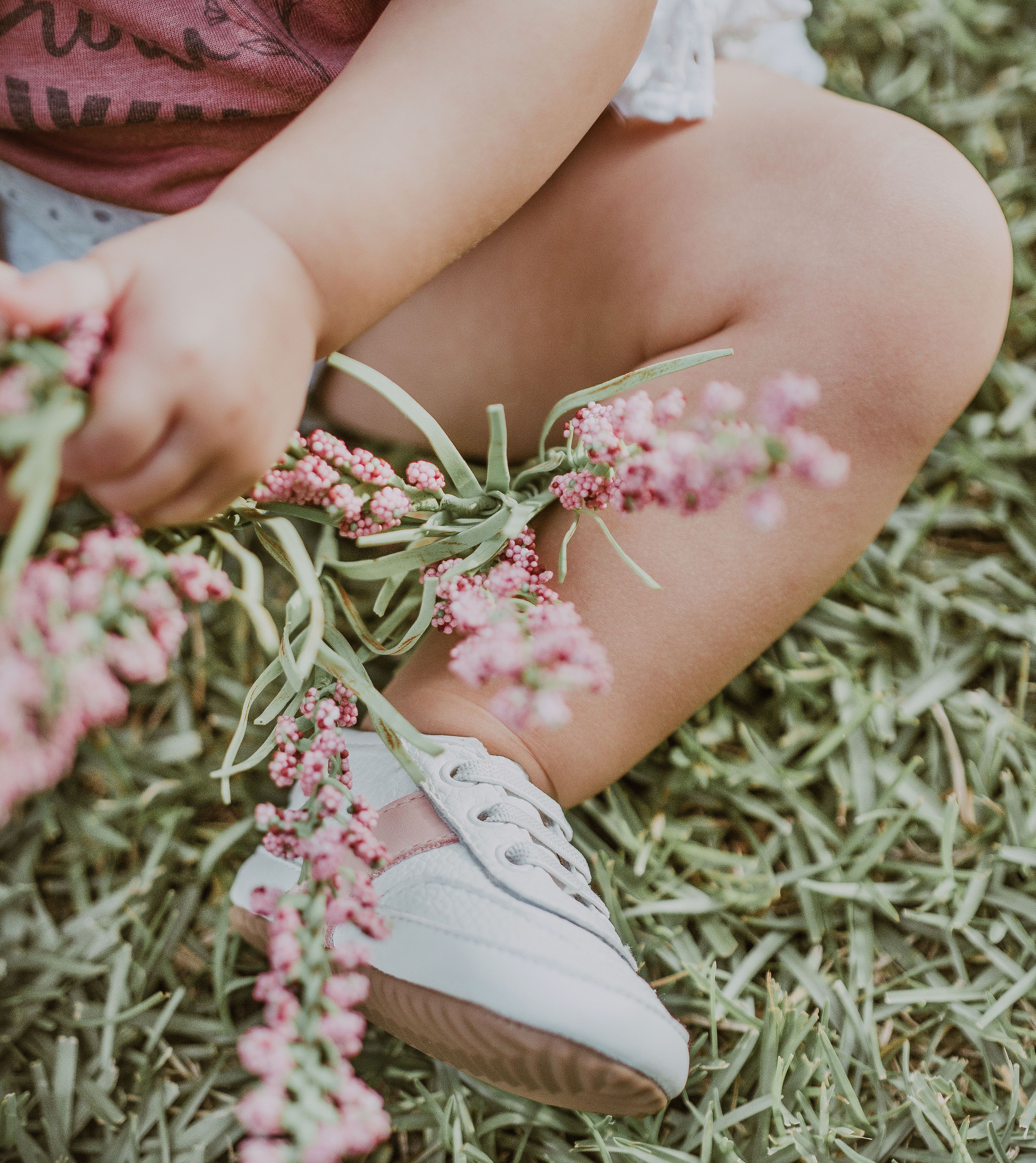 White And Pink Love Bug Sneaker