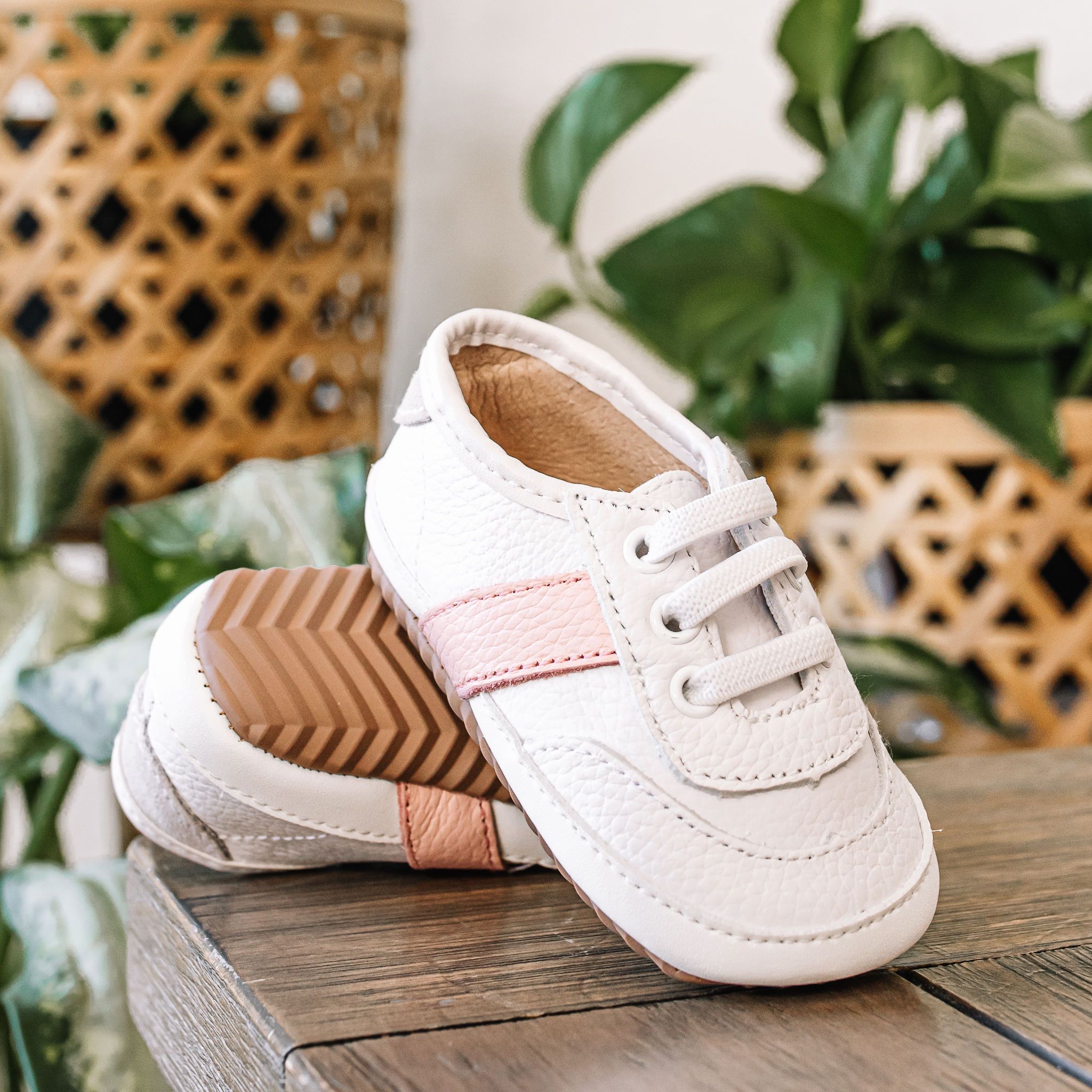 White And Pink Love Bug Sneaker