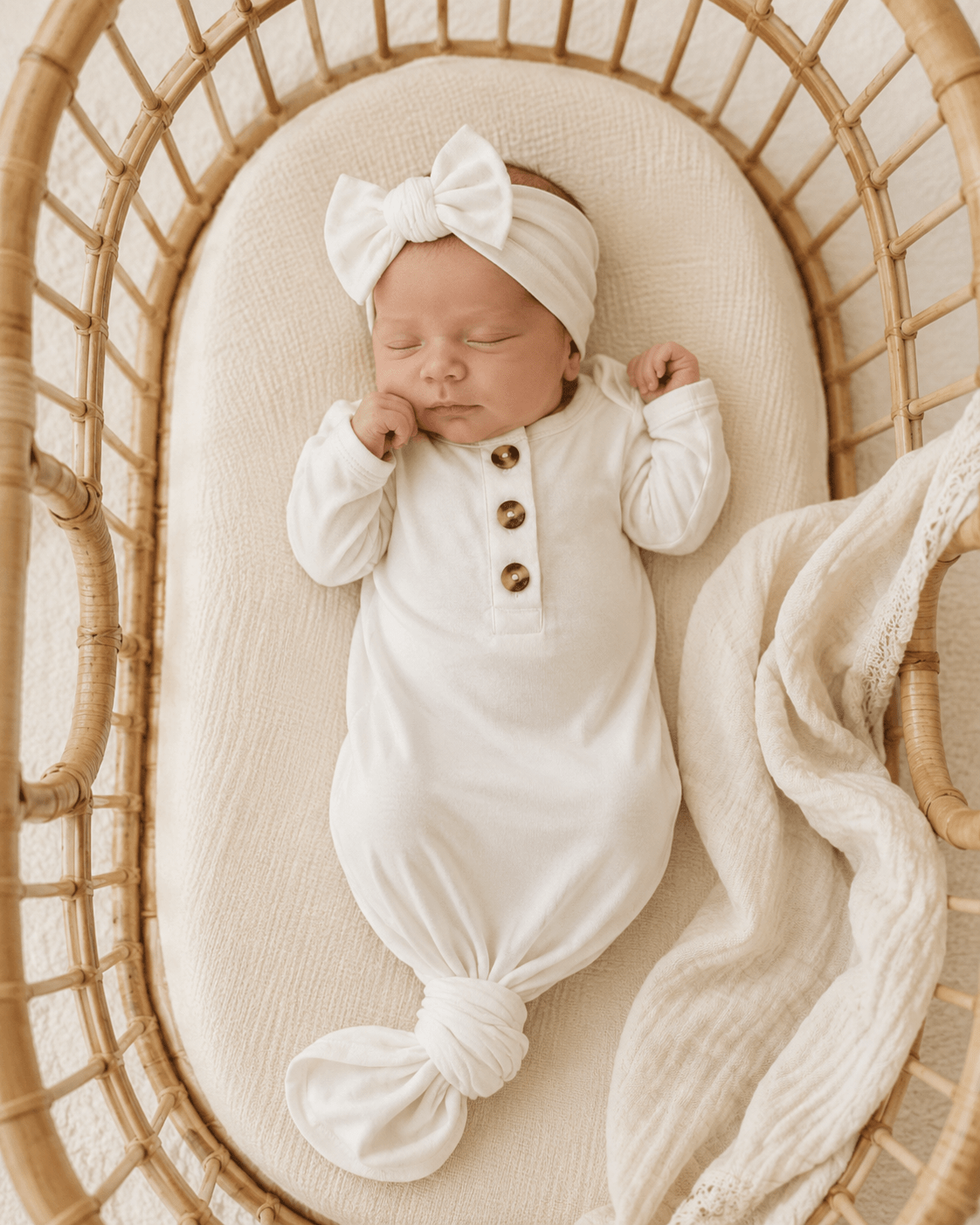 Knotted Headband - White