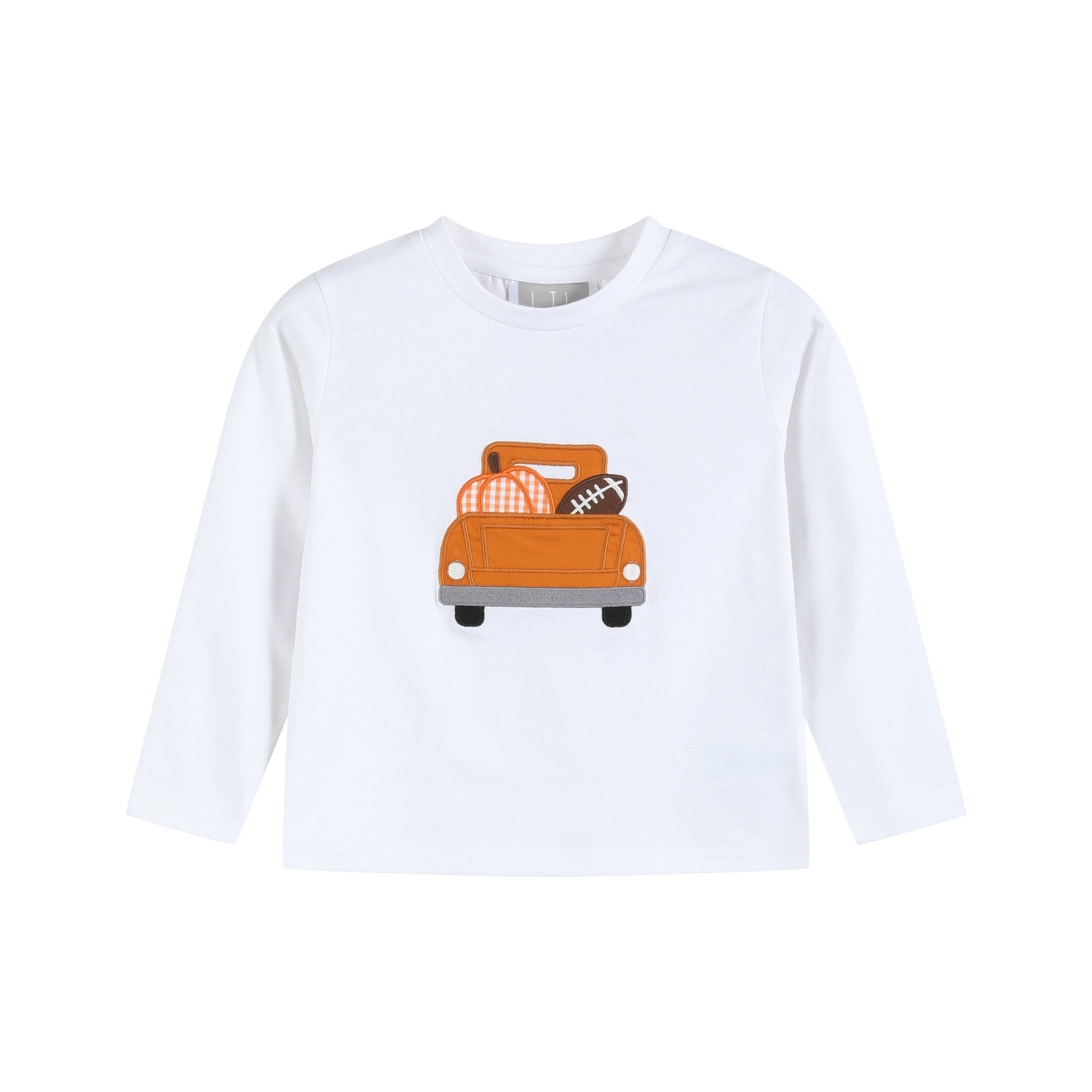White Football Truck Shirt And Brown Pants Set