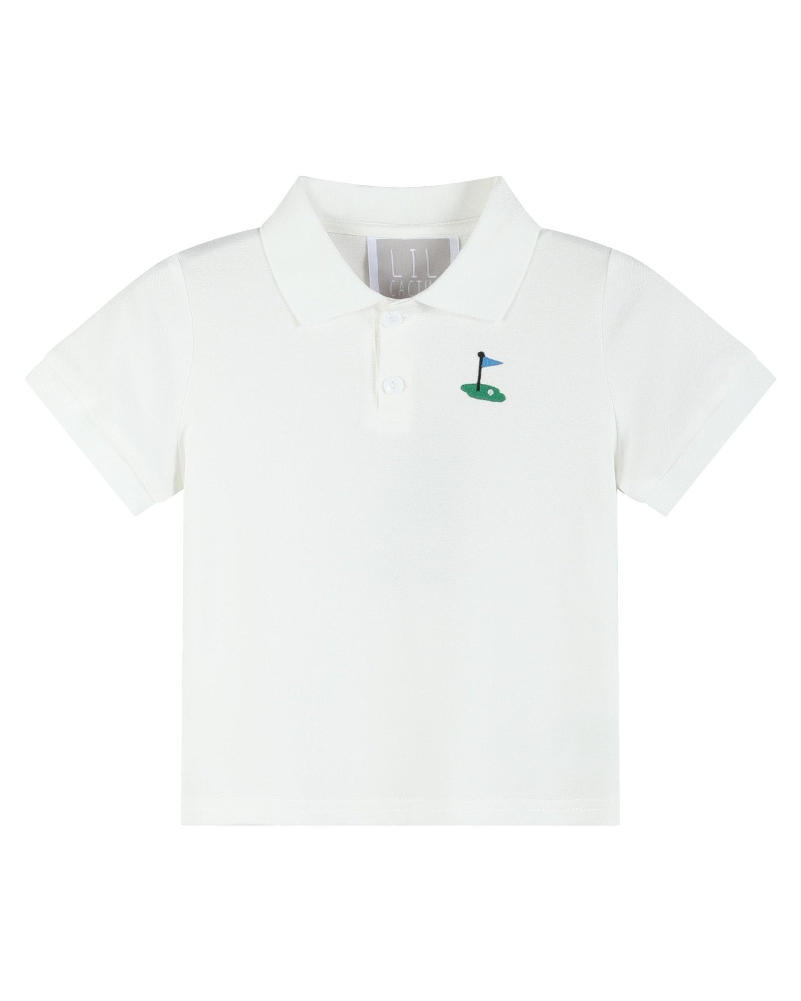 White Golf Tee Polo Shirt