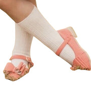 White Cable Knit Socks