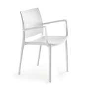 Luna Modern Chair With Arms - White