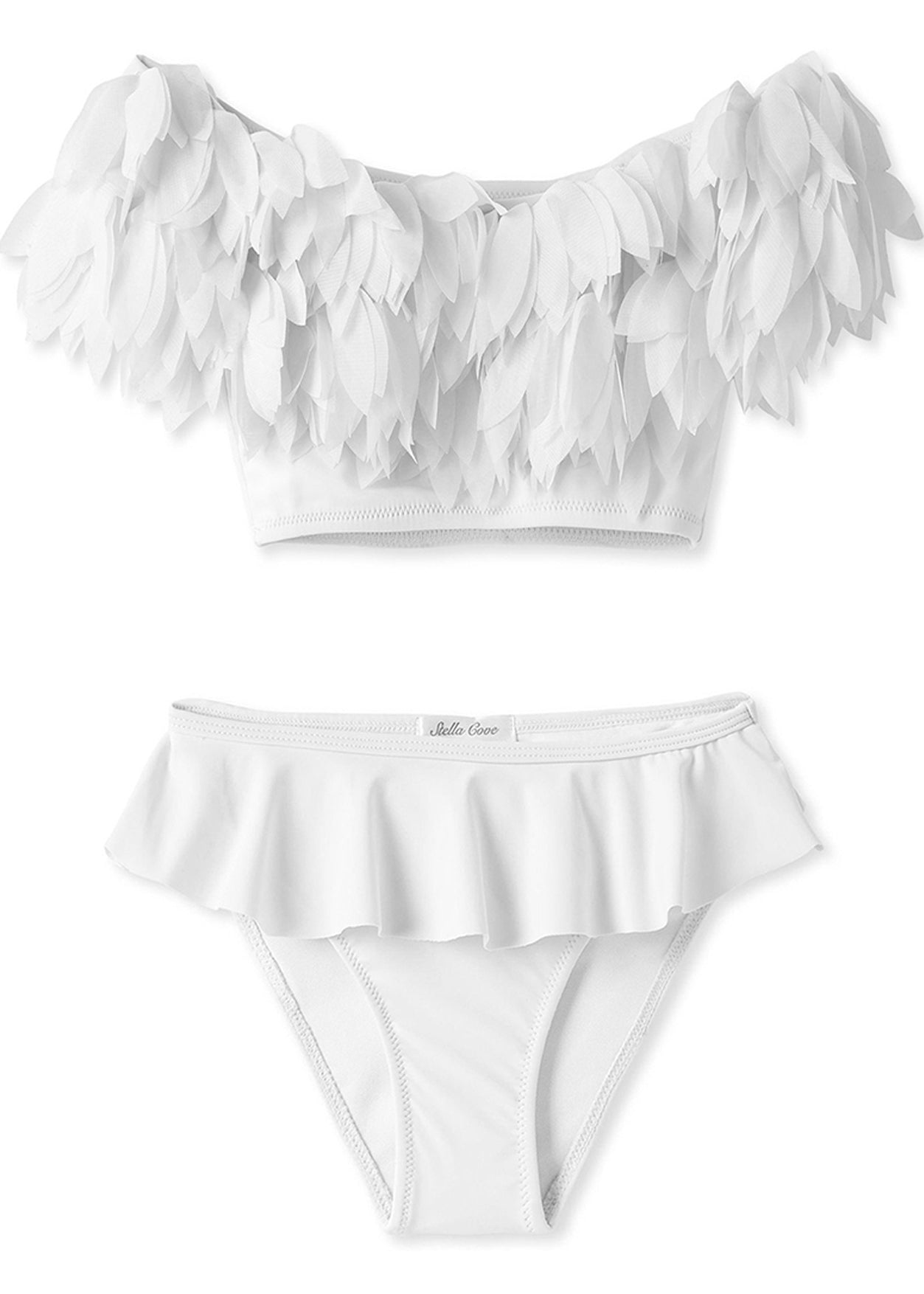 White Bikini With White Petals