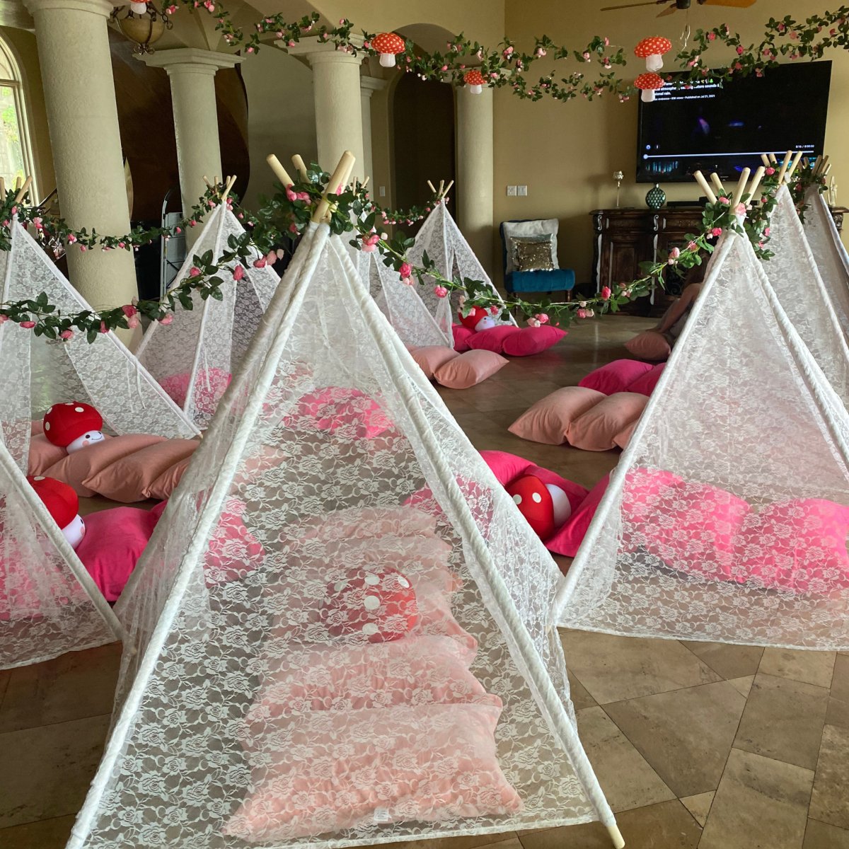 Dainty Lace Kids Teepee Tent, Children's Lace Tent