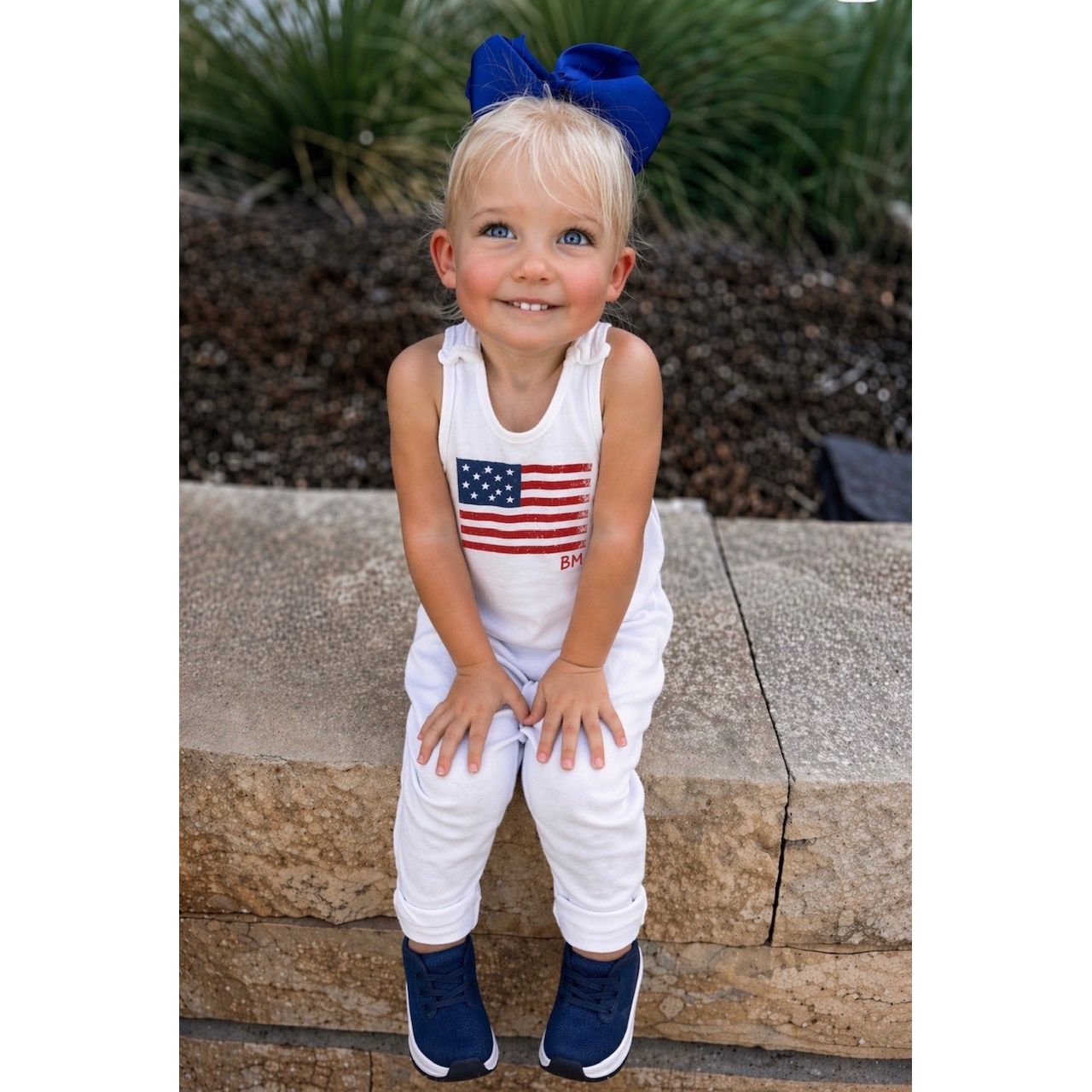 Americana Romper Red