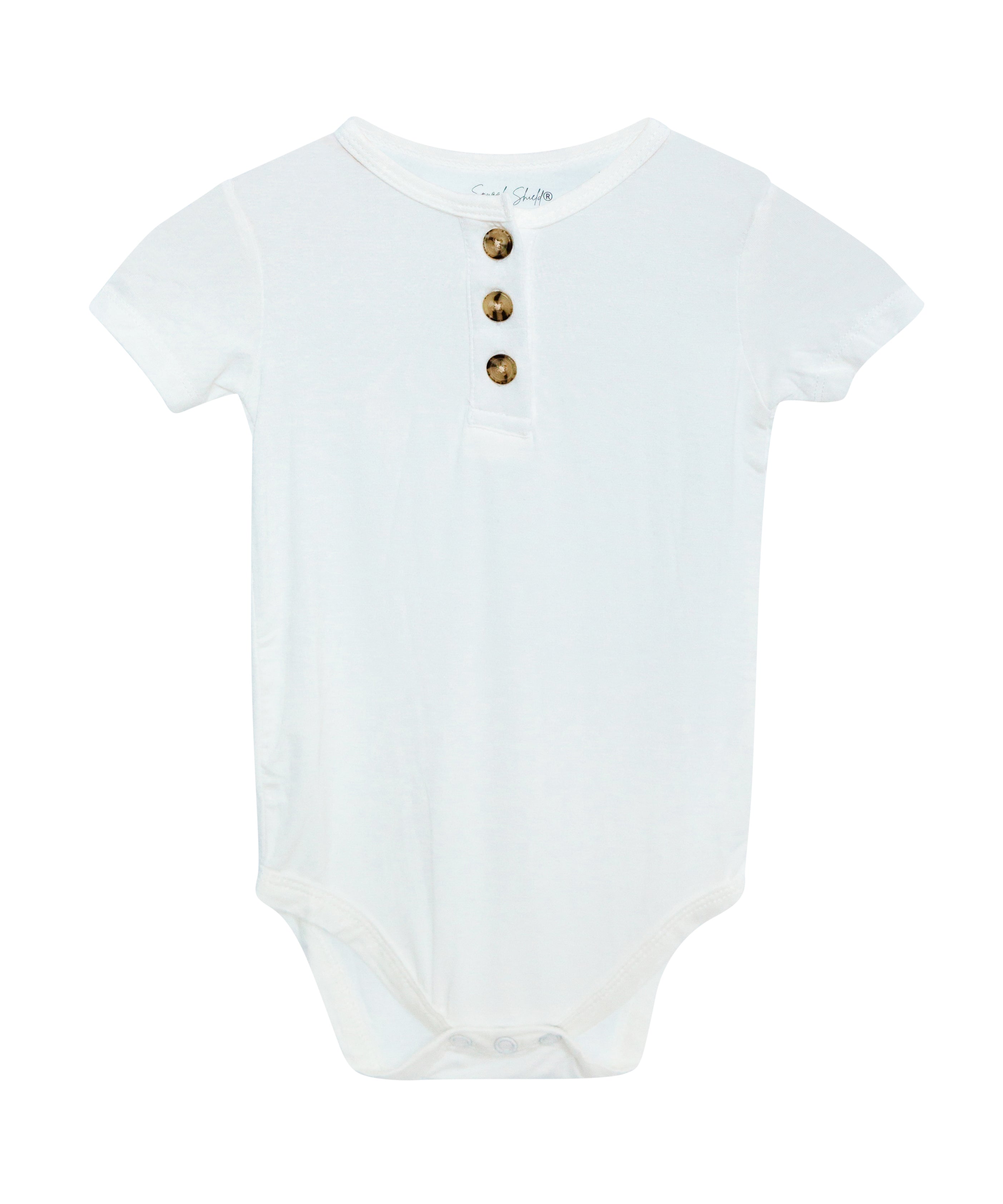 Bamboo Short Sleeve 3 Button Onesie