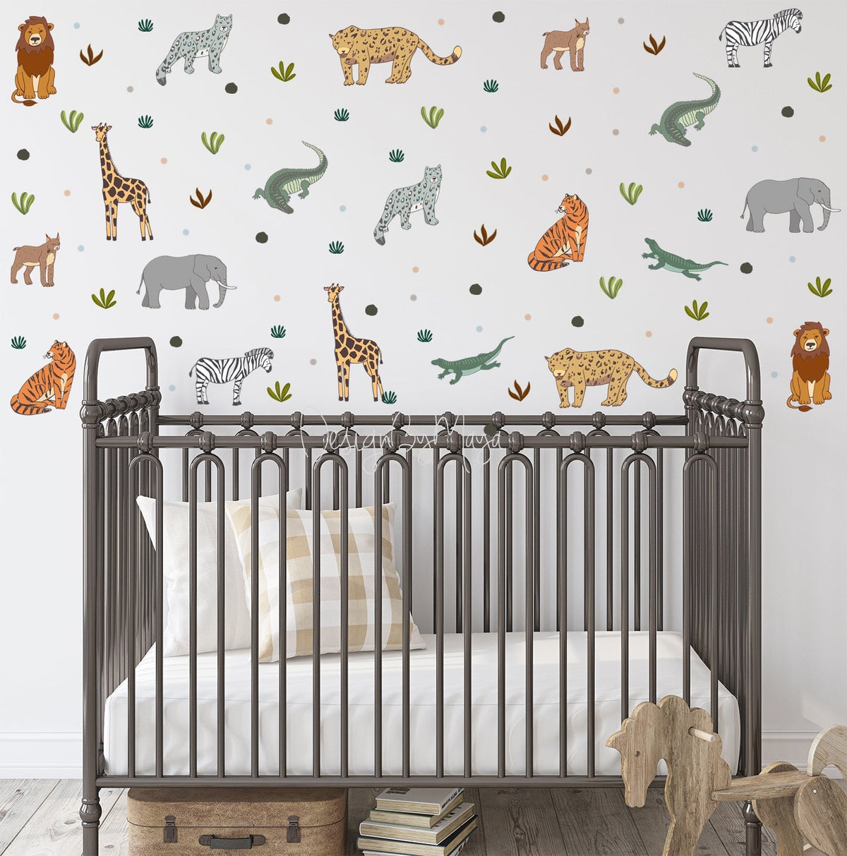 Safari Animals - Fabric Nursery Wall Art Decals