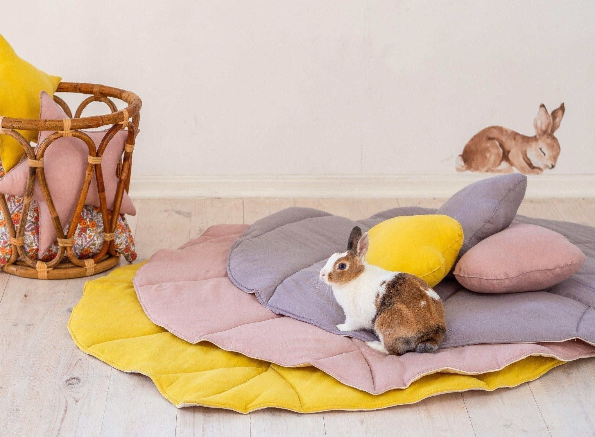 wildflowers Teepee And Powder Pink - Leaf Mat Set