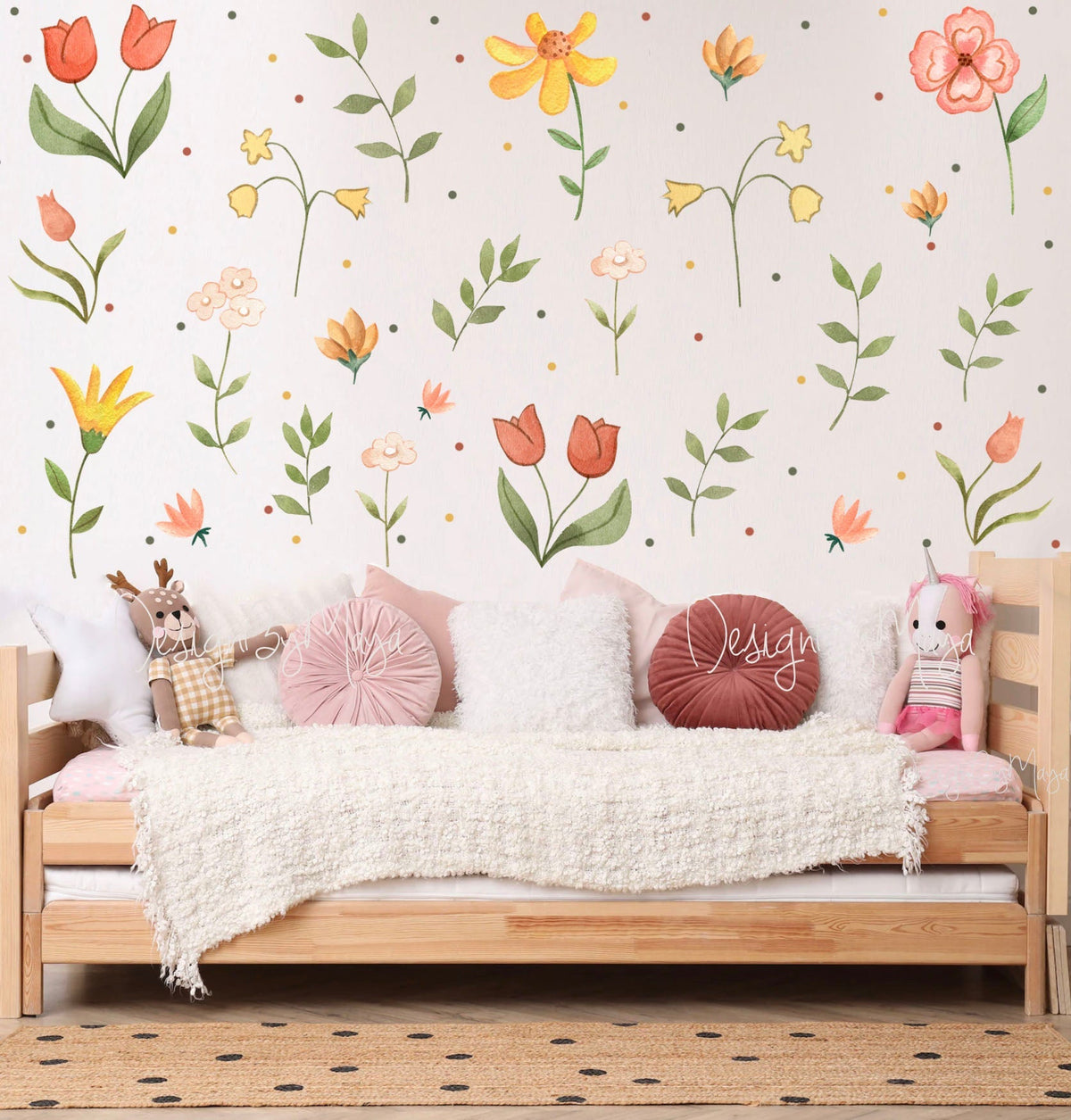 Bunny & Sheep - Fabric Nursery Wall Art Decals
