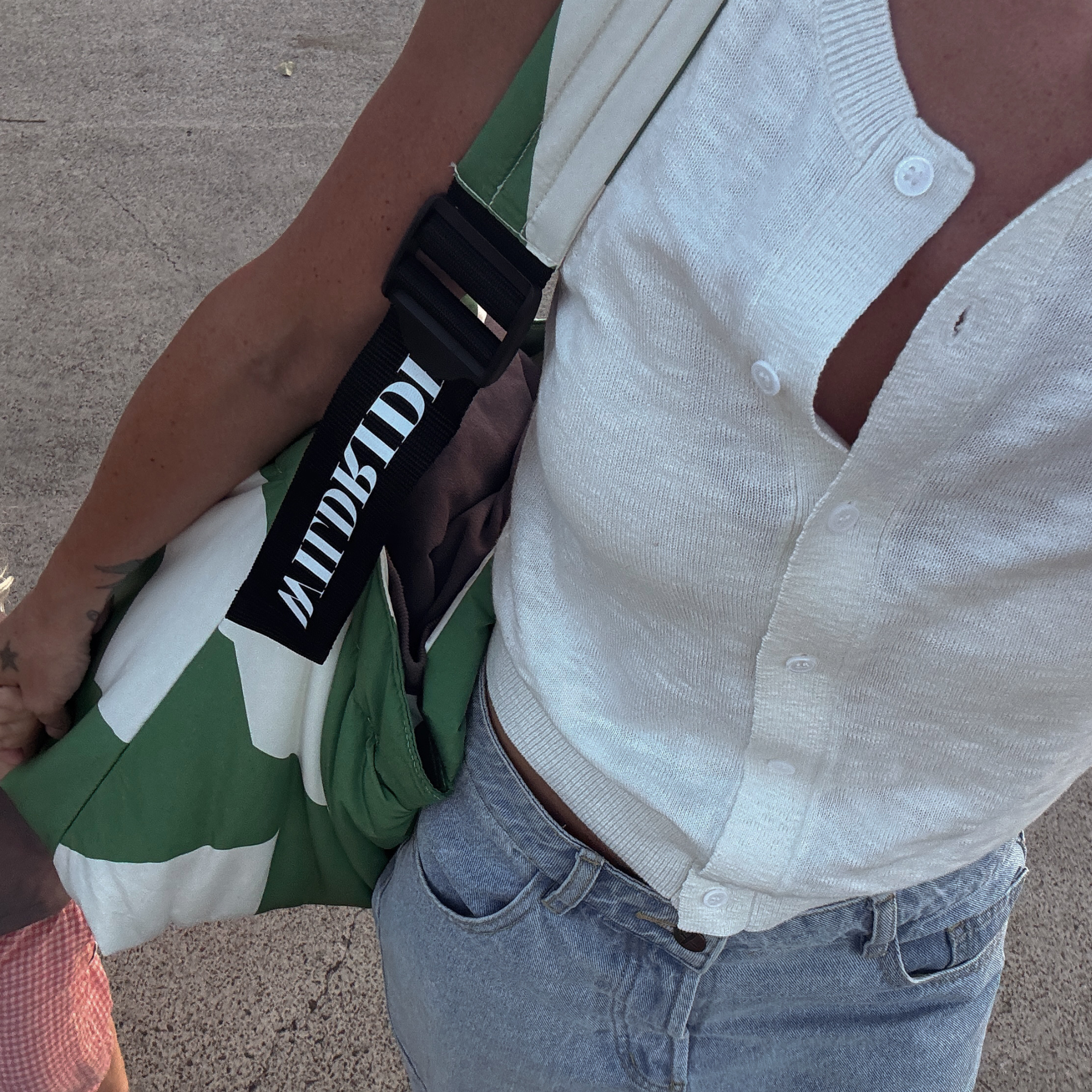 Shoulder Mom Bag Green Graphic