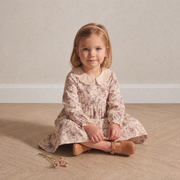 Organic Collar Tiered Dress - Wildrose