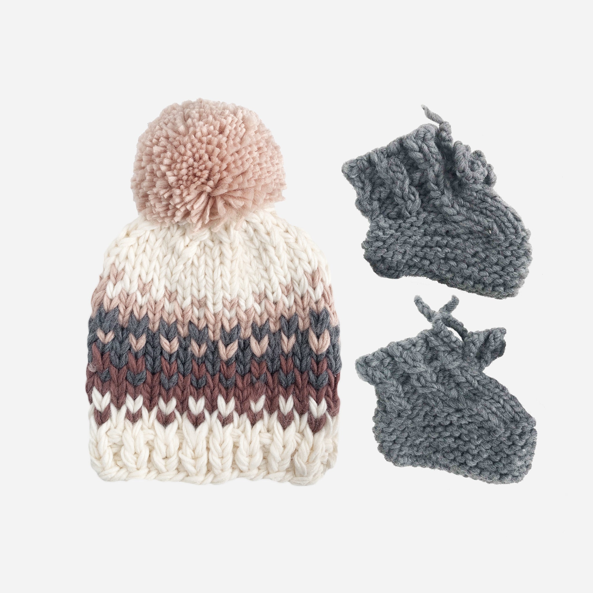 Will Stripe Hat And Booties Set