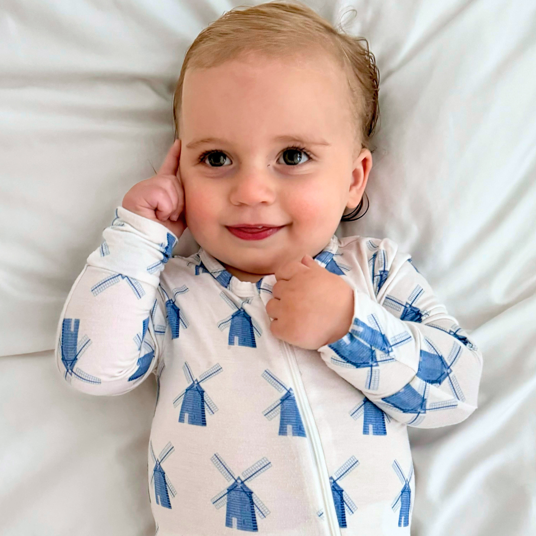 Hamptons Windmill Zippered Romper