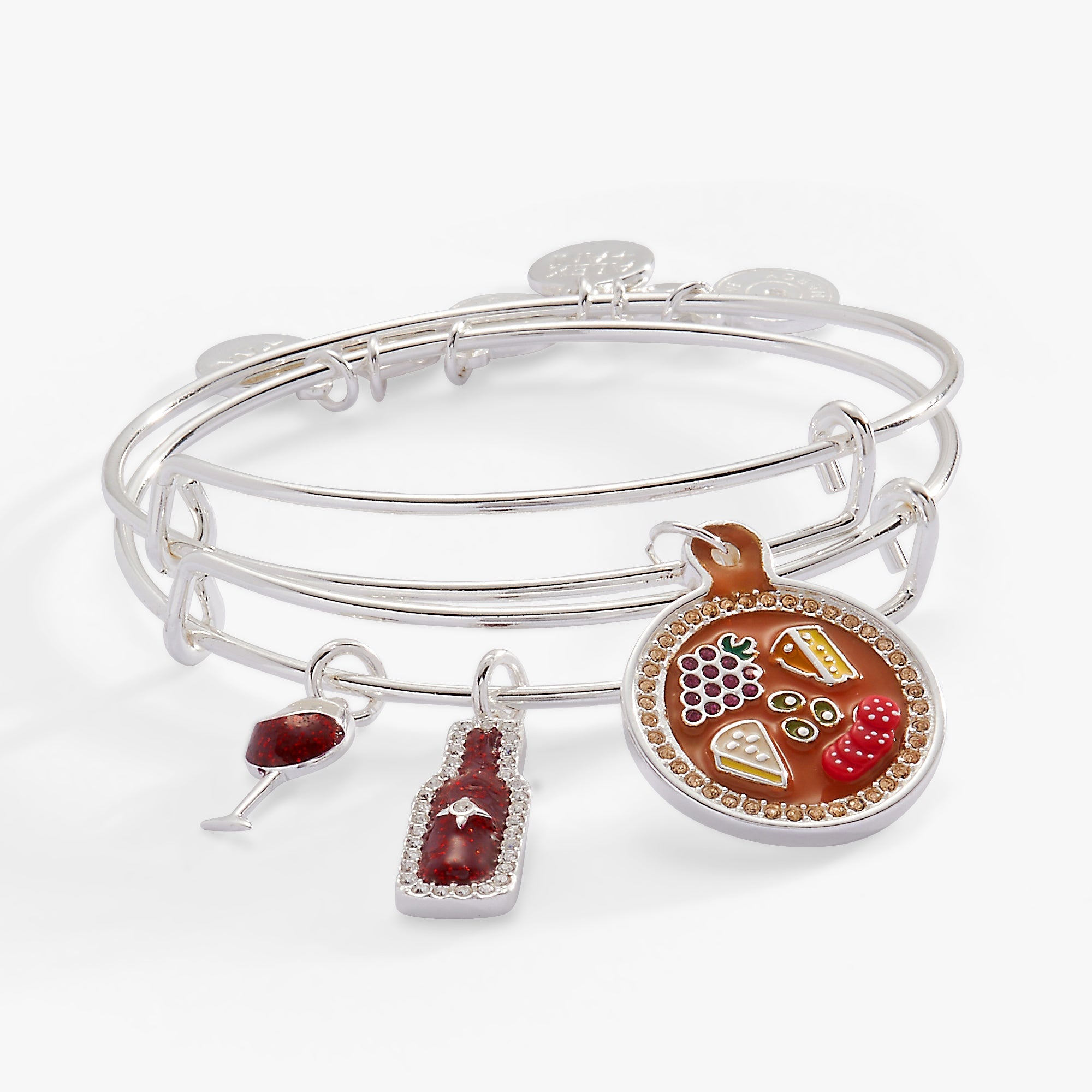 Wine And Cheese Bff Bangle Set Of 2