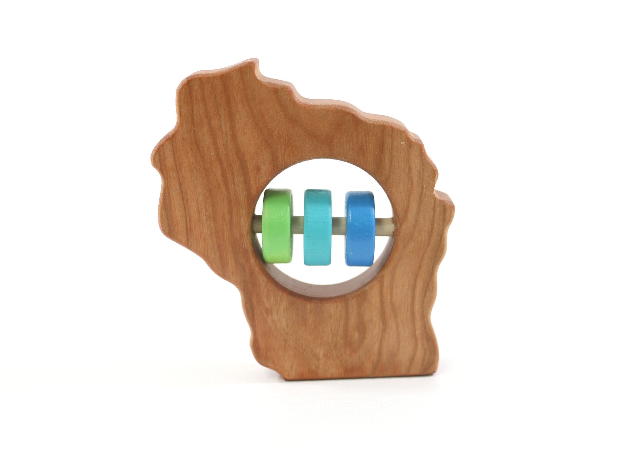 Wisconsin State Wooden Baby Rattle™