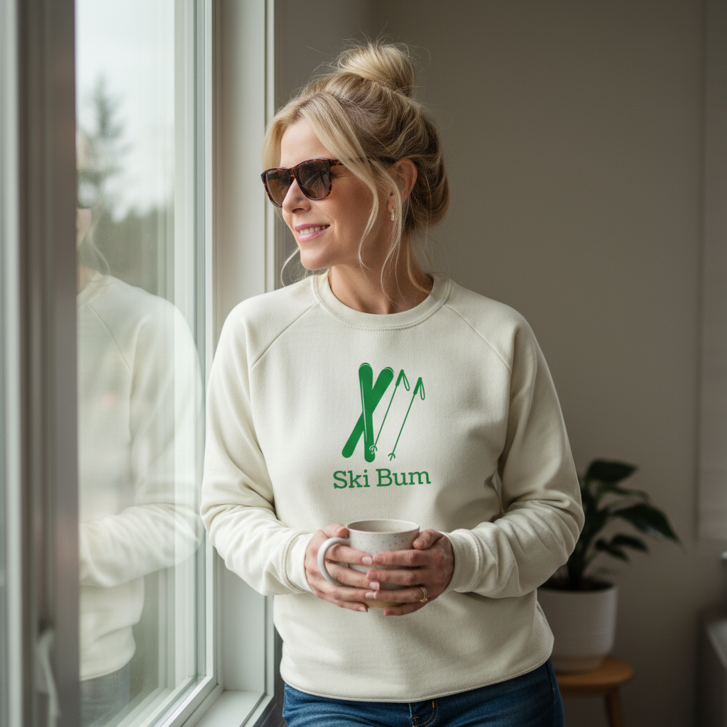 Ski Bum Adult Sweatshirt