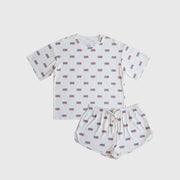 Women's Bamboo Short Set | Americana Ribbed