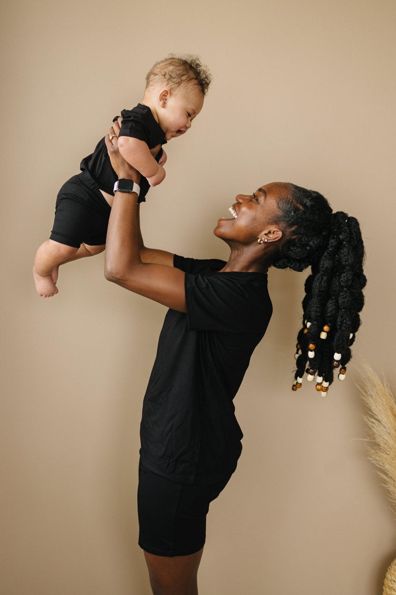 Women's Bamboo Tee & Bike Shorts - Sold As Separates