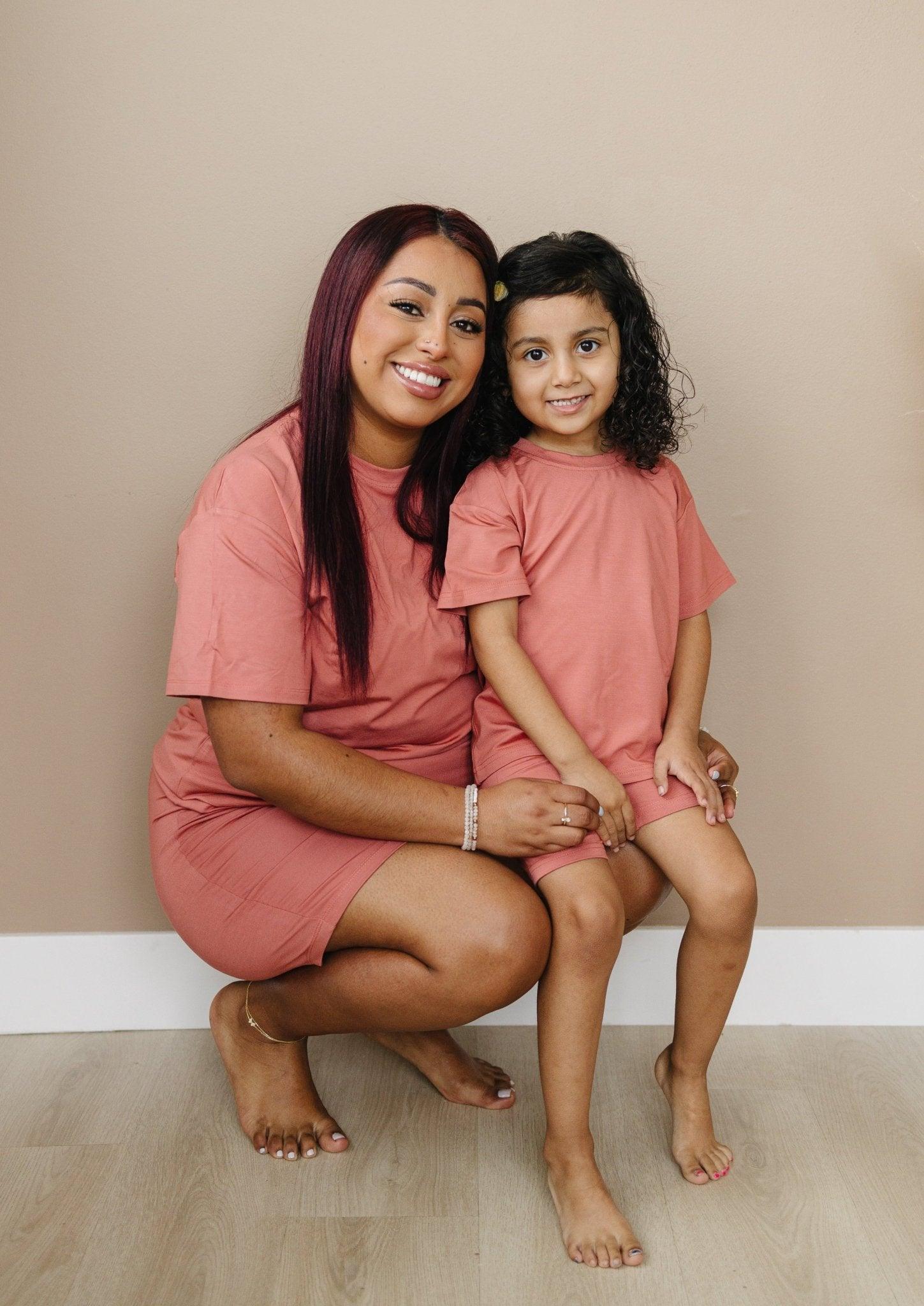 Women's Bamboo Tee & Bike Shorts - Sold As Separates