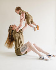 Women's Bamboo Tee & Bike Shorts - Sold As Separates