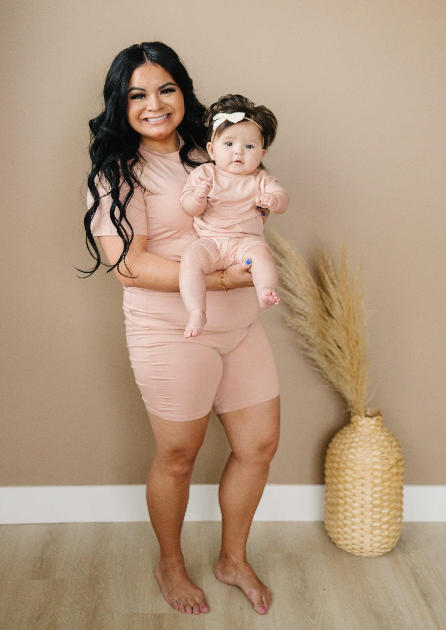 Women's Bamboo Tee & Bike Shorts - Sold As Separates