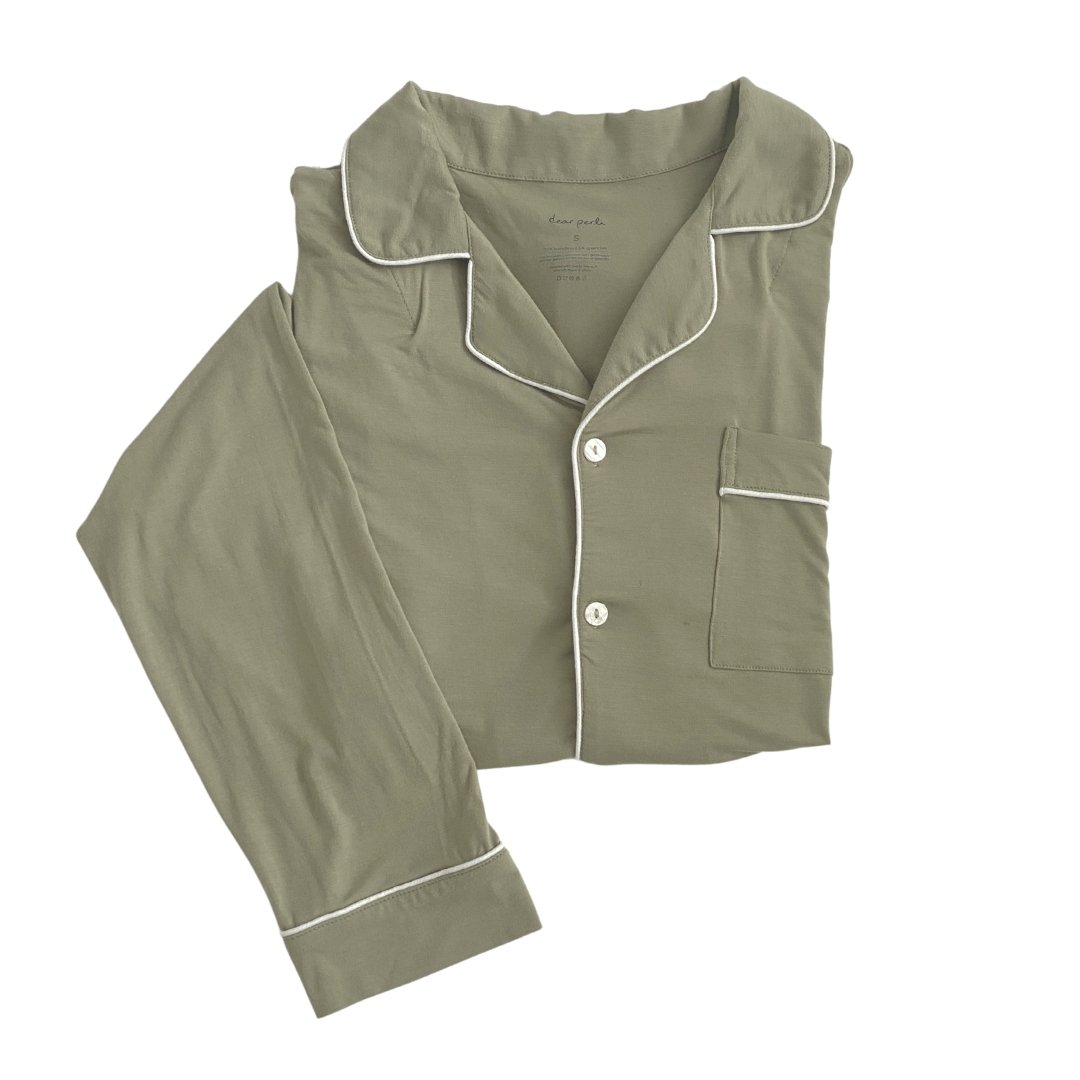 Women's Long Sleeve Pajama Set In Sage