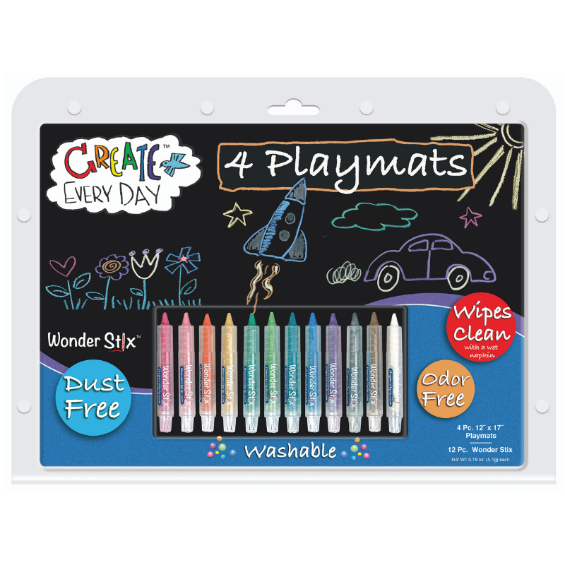 Reusable Playmat Kit With Wonder Stix (4 Pc Set)