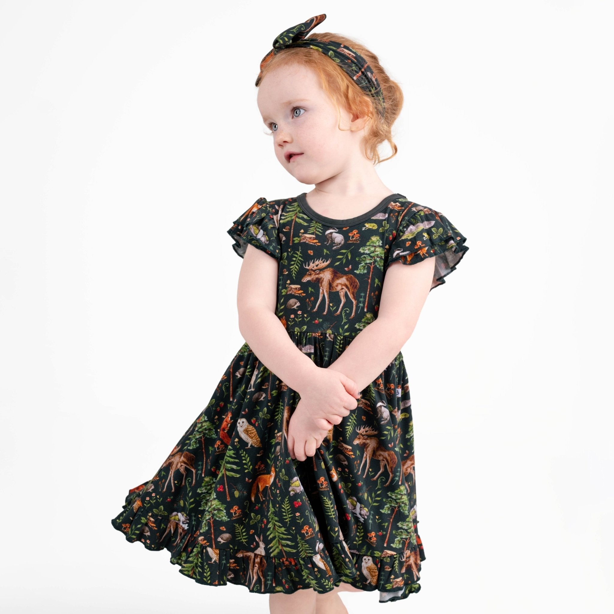 Wood You Be My Friend Big Kid Twirl Dress
