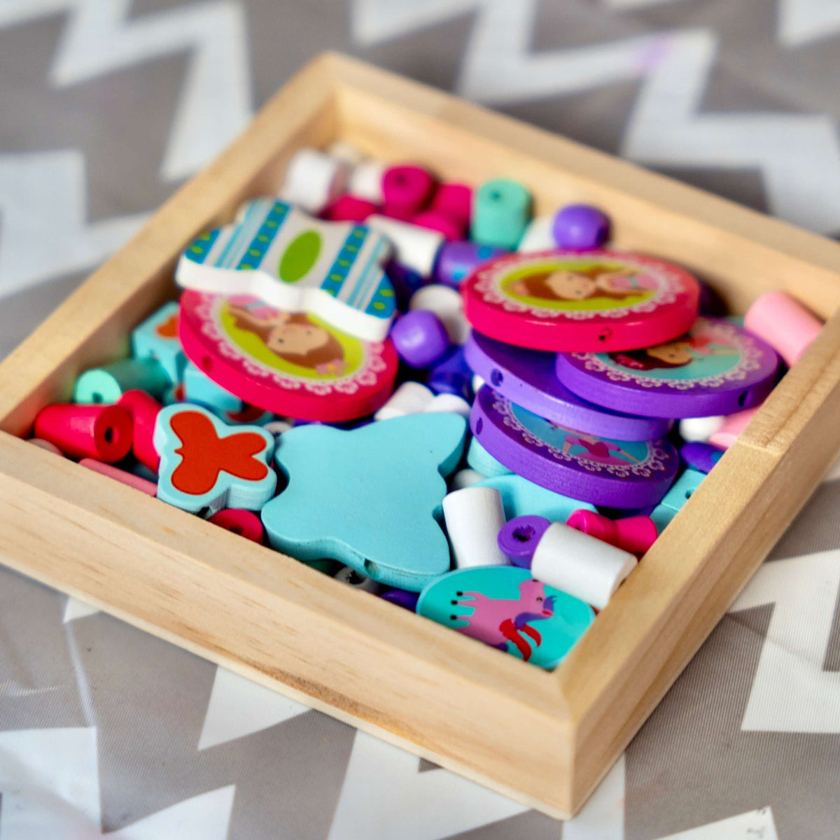Wooden Bead Princess Necklace