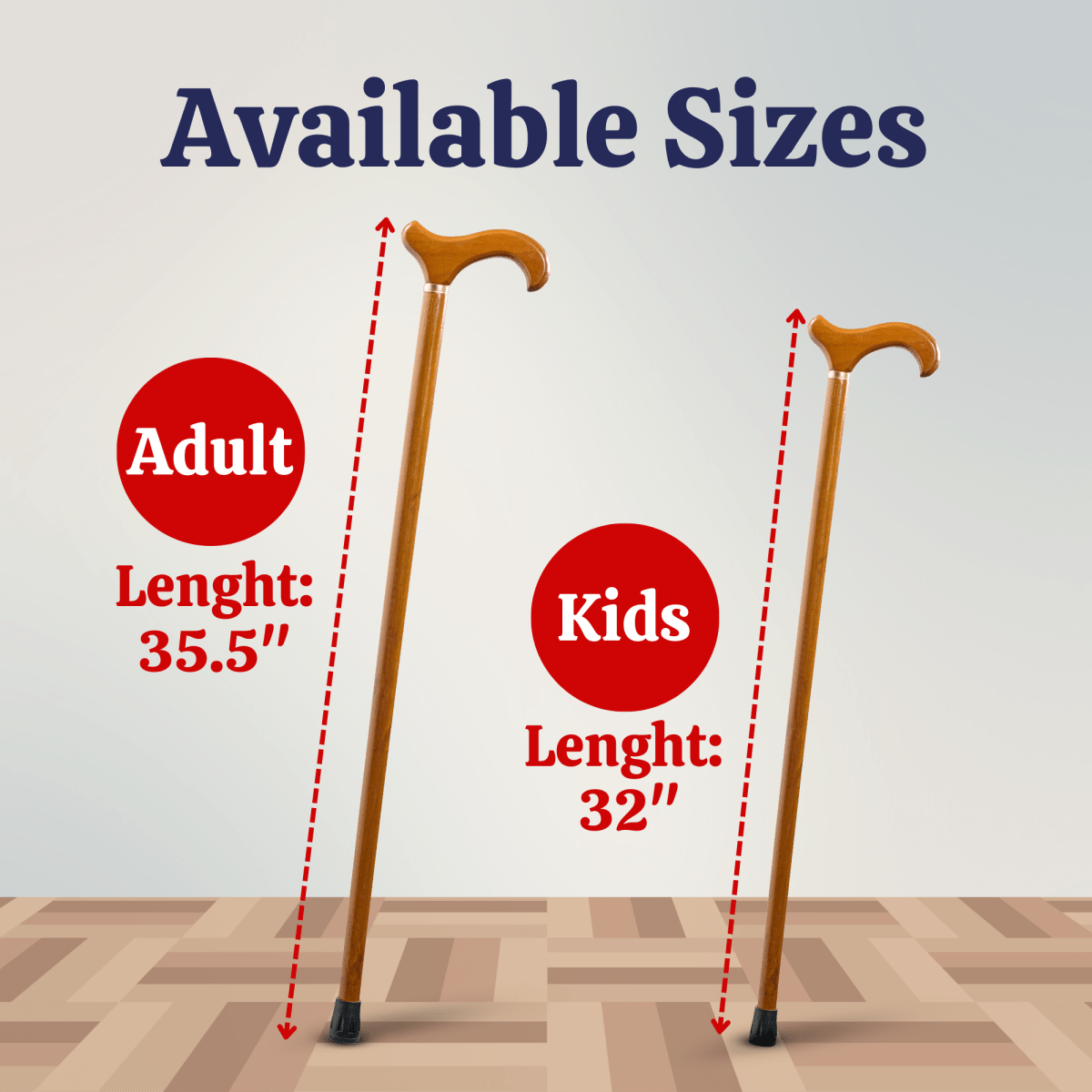 Wooden Cane With Derby Handle