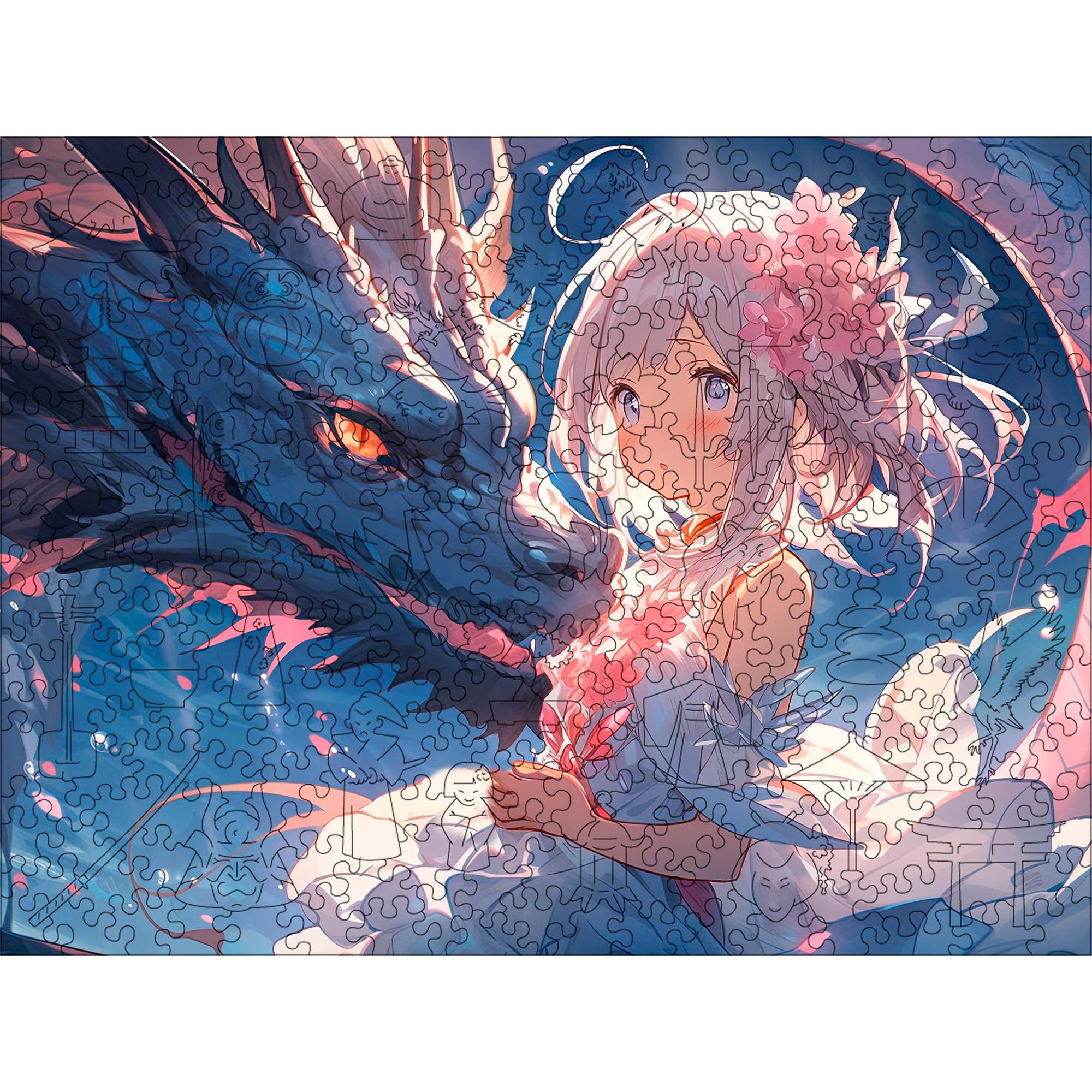 Wooden Jigsaw Puzzle Anime Dragon Princess