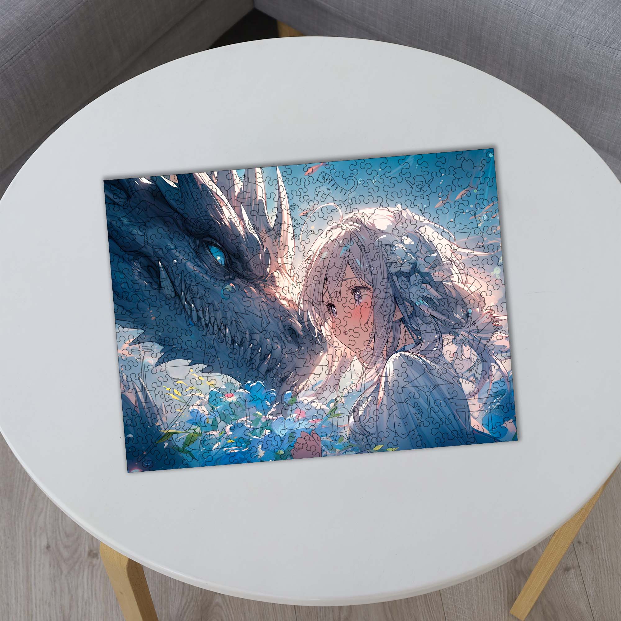 Wooden Jigsaw Puzzle Anime Fantasy Dragon Companion