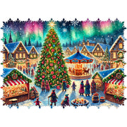 Wooden Jigsaw Puzzle Christmas Market