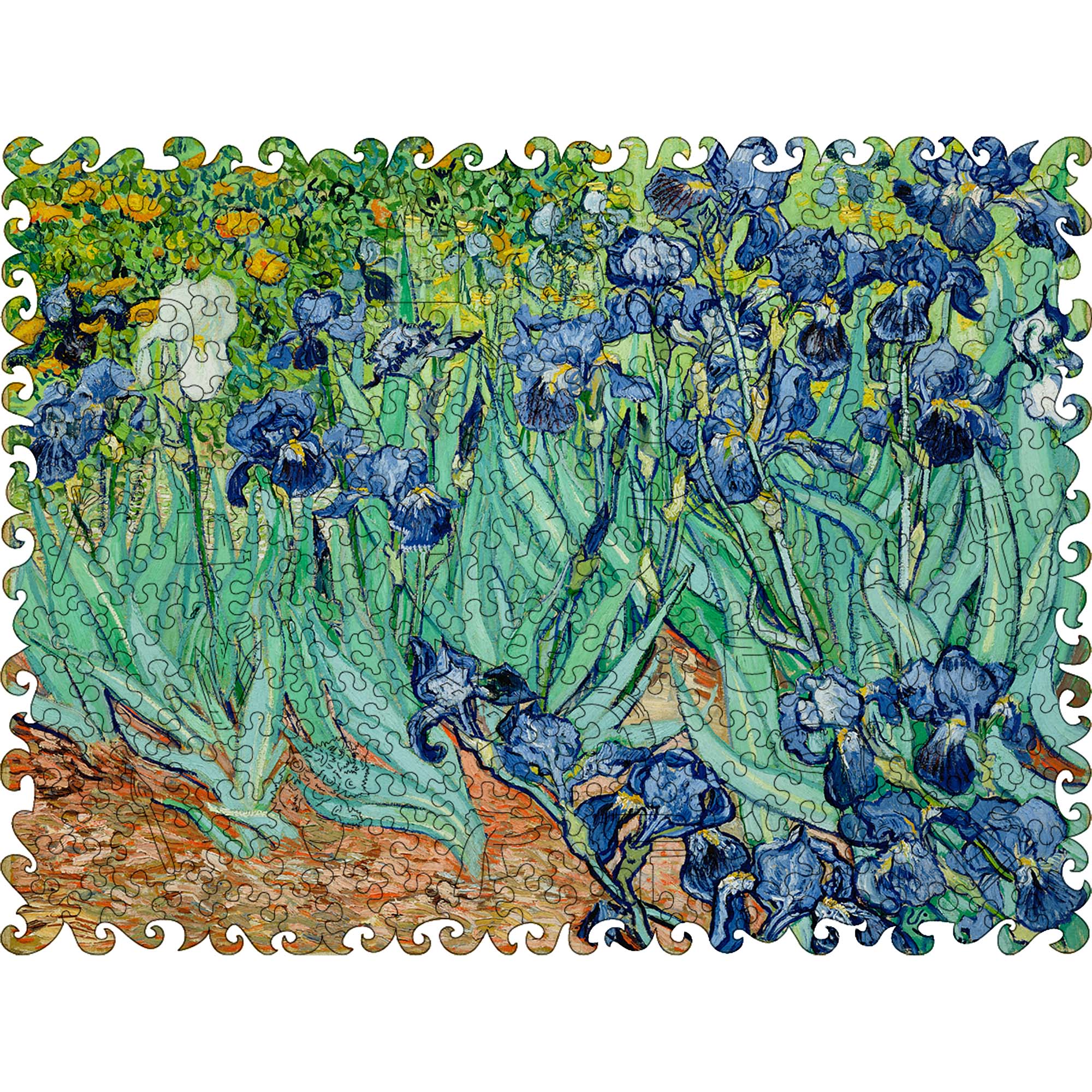 Wooden Jigsaw Puzzle Irises (vincent Van Gogh)