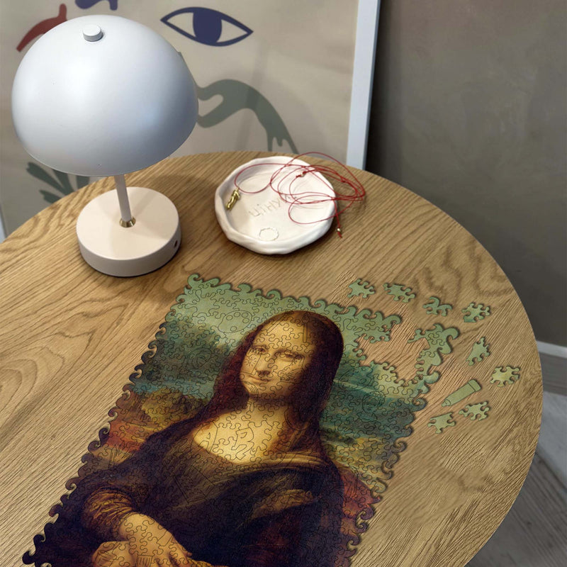Wooden Jigsaw Puzzle Mona Lisa (leonardo Da Vinci)