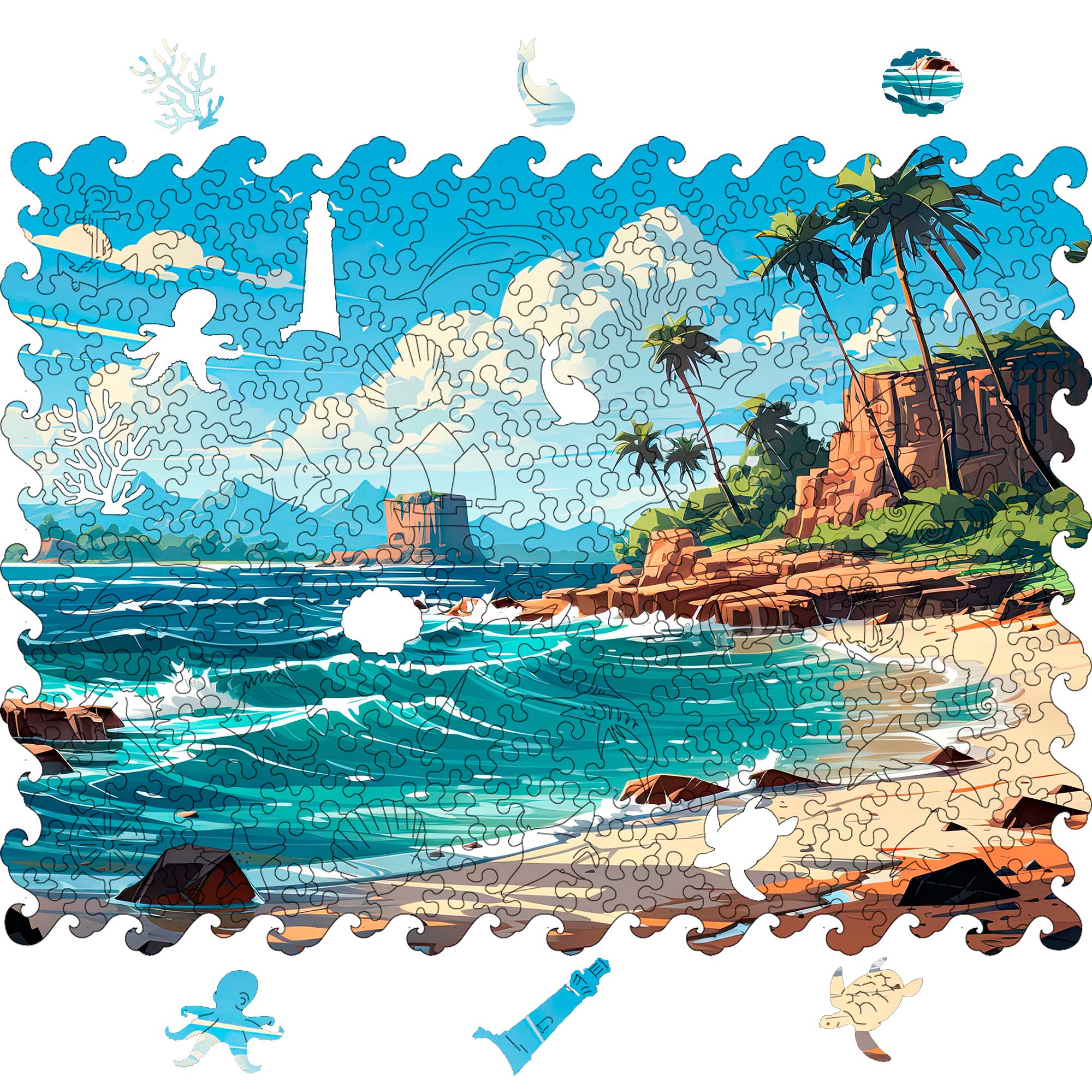 Wooden Jigsaw Puzzle Ocean View
